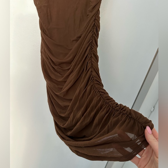 Forever 21 brown mesh mini dress - Picture 5 of 8